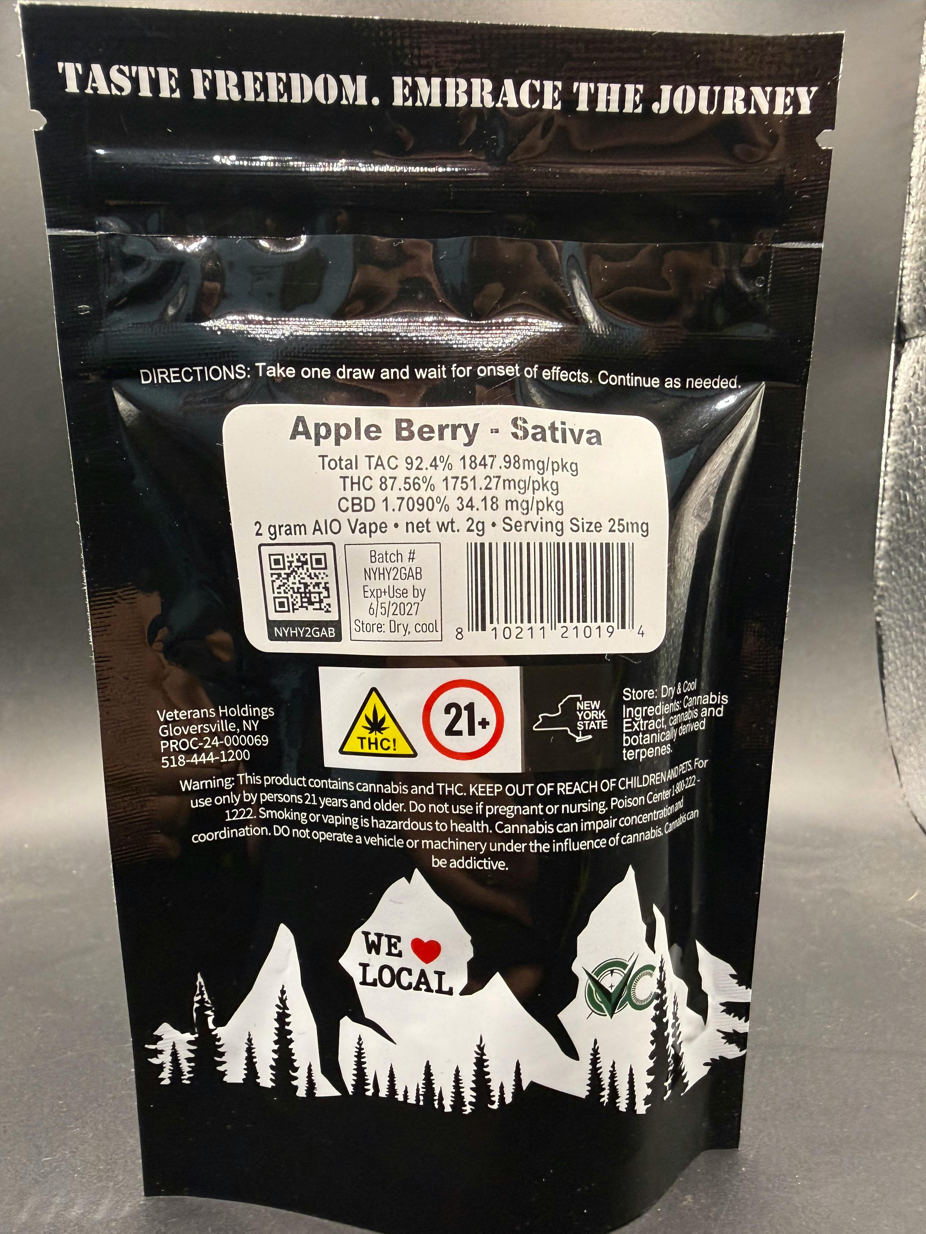 New York Honey - Apple Berry - Disposable Vape - 2g - 2g by New York Honey 