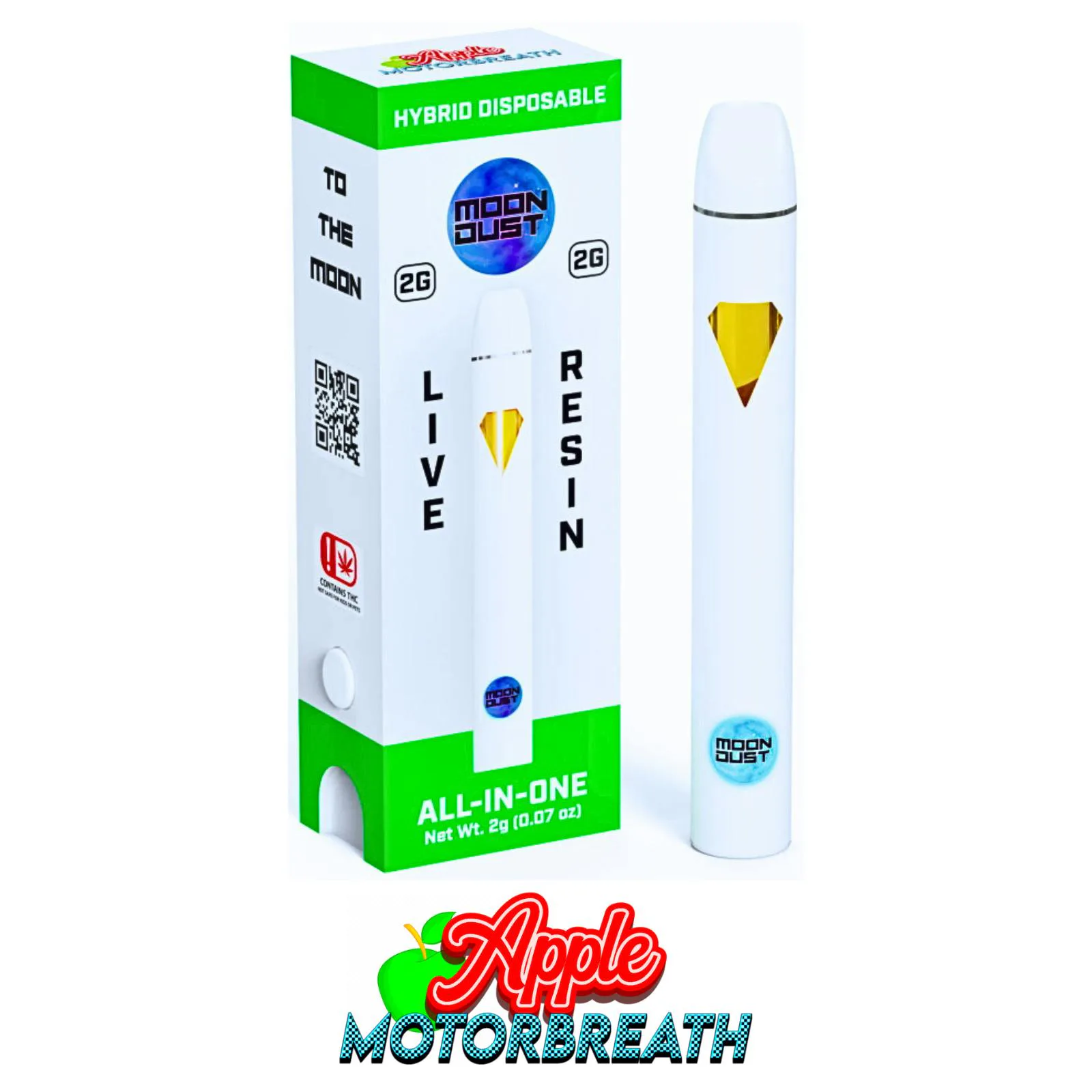 Moon Dust - Apple Motorbreath - Live Resin Disposable Vape - 2g - 2g by Moon Dust | Buy Online White Plains NY Moon Dust - Apple Motorbreath - Live Resin Disposable Vape - 2g - 2g by Moon Dust | Buy Online White Plains NY