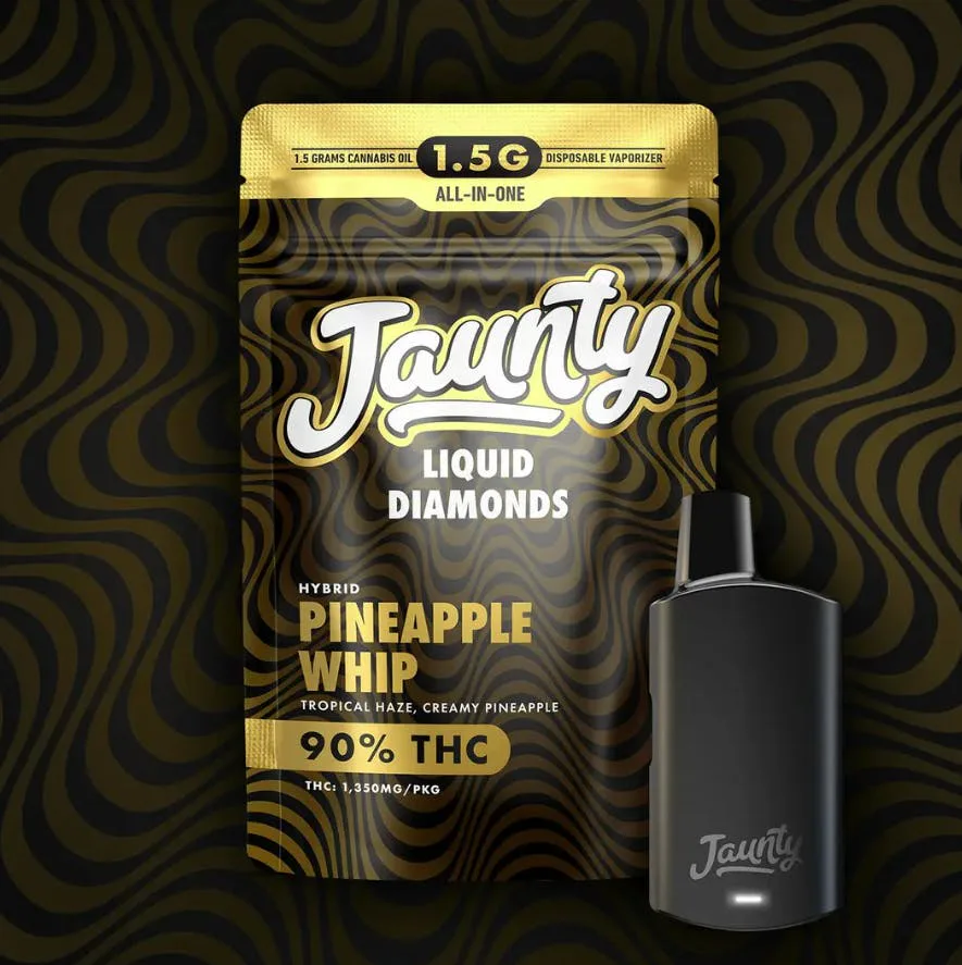Jaunty - Pineapple Whip - Liquid Diamonds Disposable Vape - 1.5g - 1.5g by Jaunty | Buy Online White Plains NY Jaunty - Pineapple Whip - Liquid Diamonds Disposable Vape - 1.5g - 1.5g by Jaunty | Buy Online White Plains NY