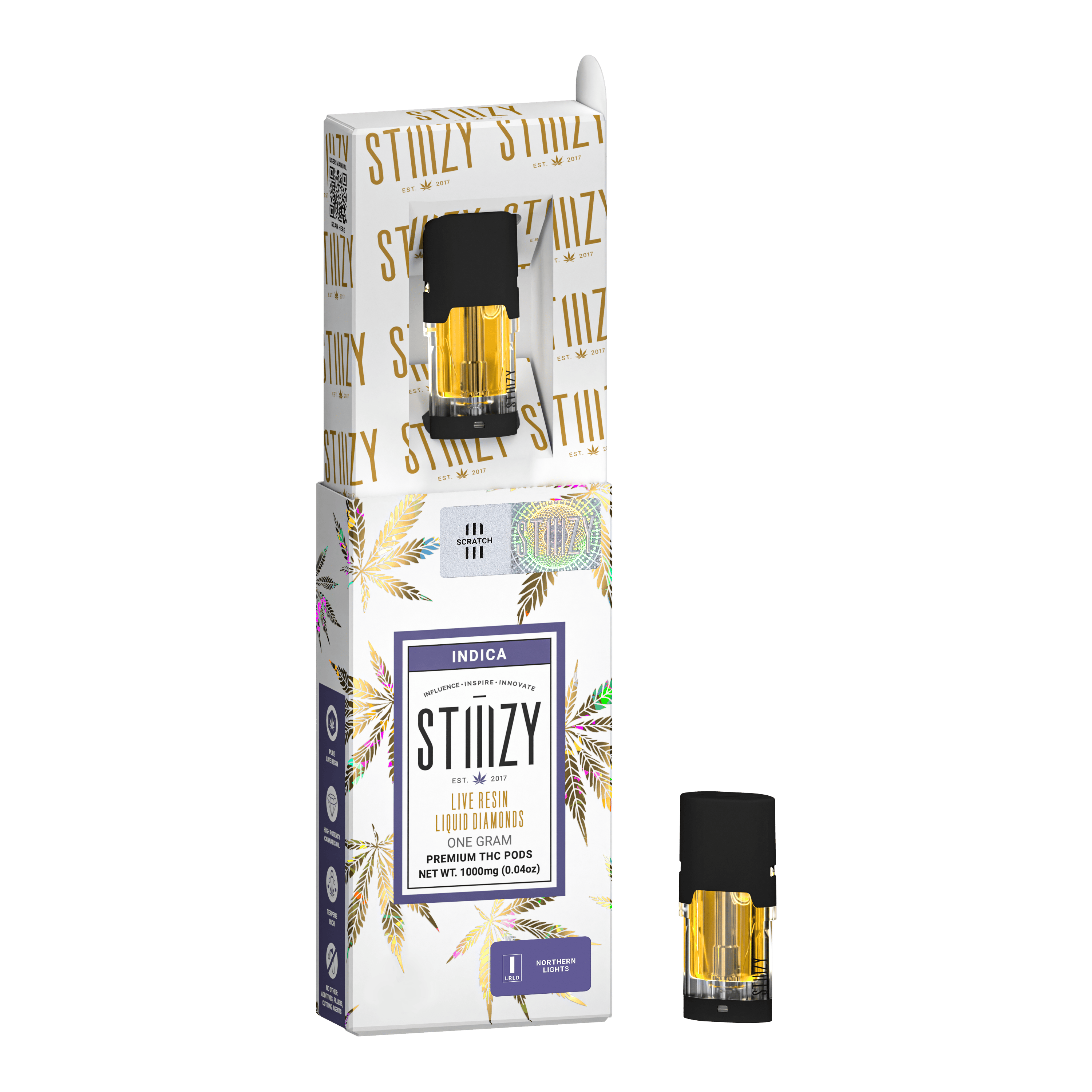 Stiiizy - White Widow - Live Resin Liquid Diamonds Vape Reload