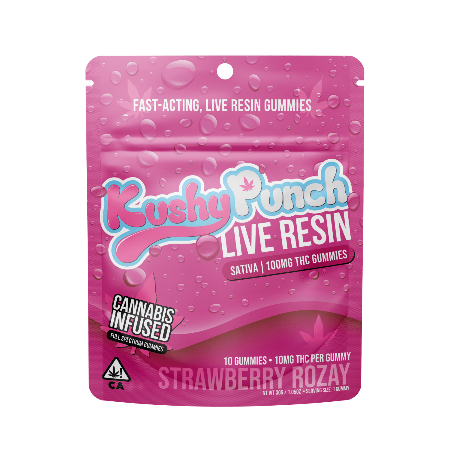 Kiwi Breeze Sativa | Kushy Punch Gummies — White Plains