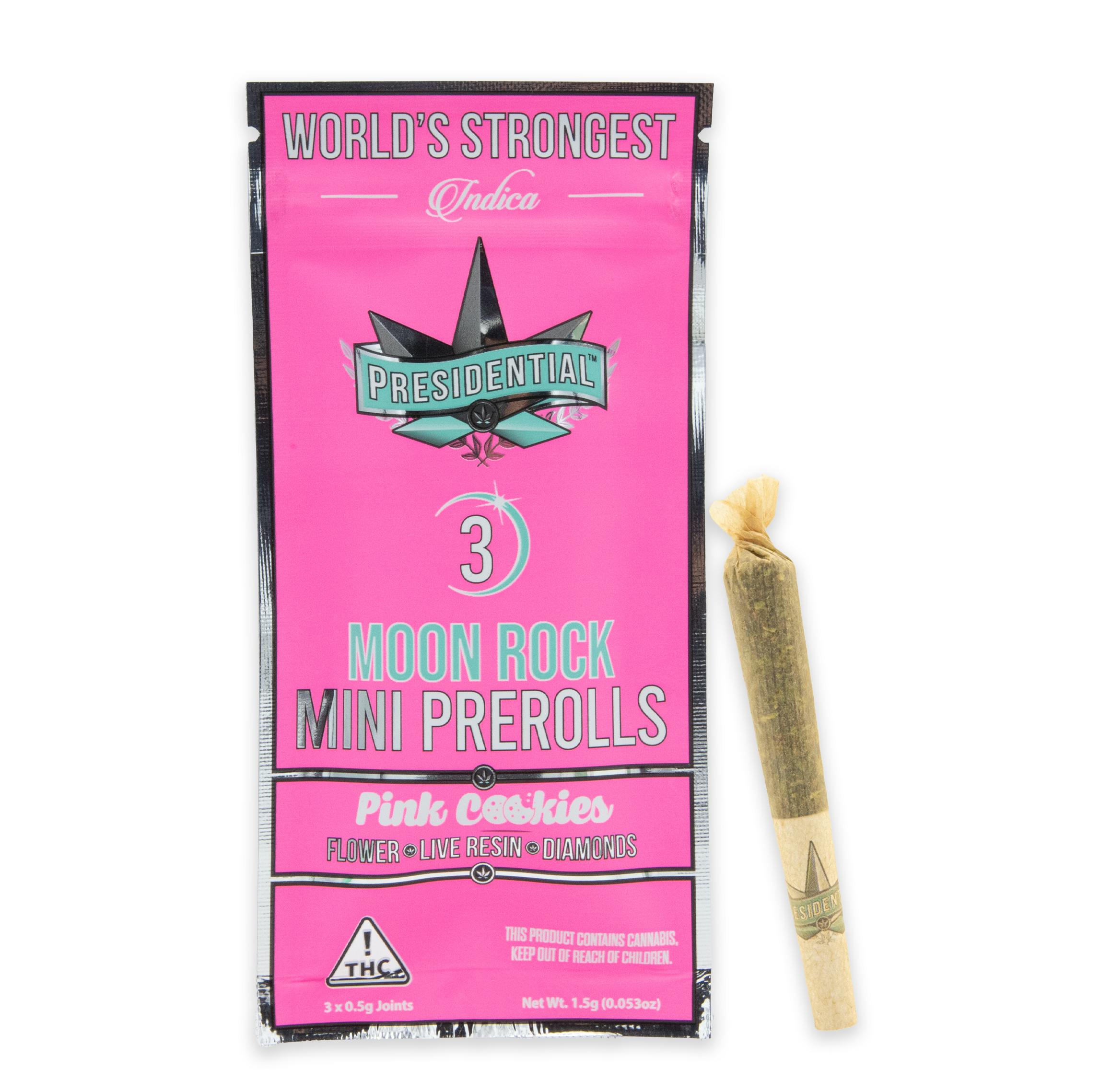 PINK COOKIES MOON ROCK INFUSED MINI PRE-ROLL 3PK [1.5G] - 1.5g | Pre Rolls 