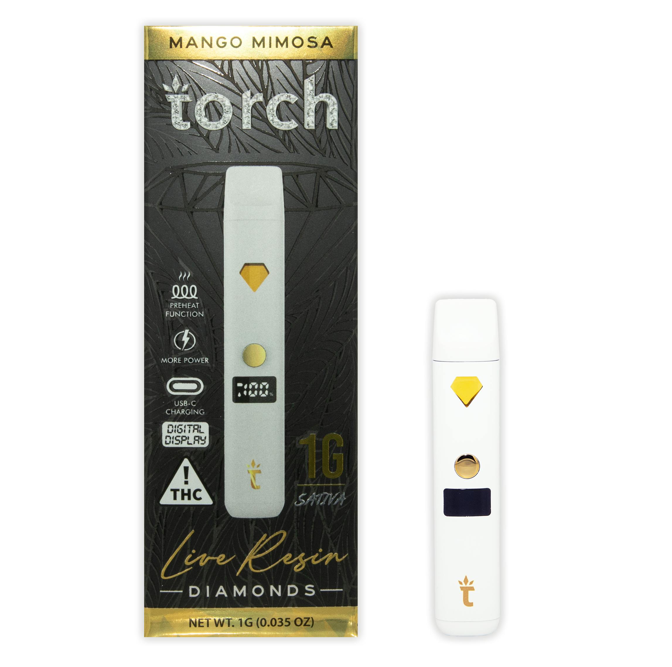 MANGO MIMOSA LIVE RESIN DISPOSABLE [1000MG] - 1g | Vaporizers | TORCH
