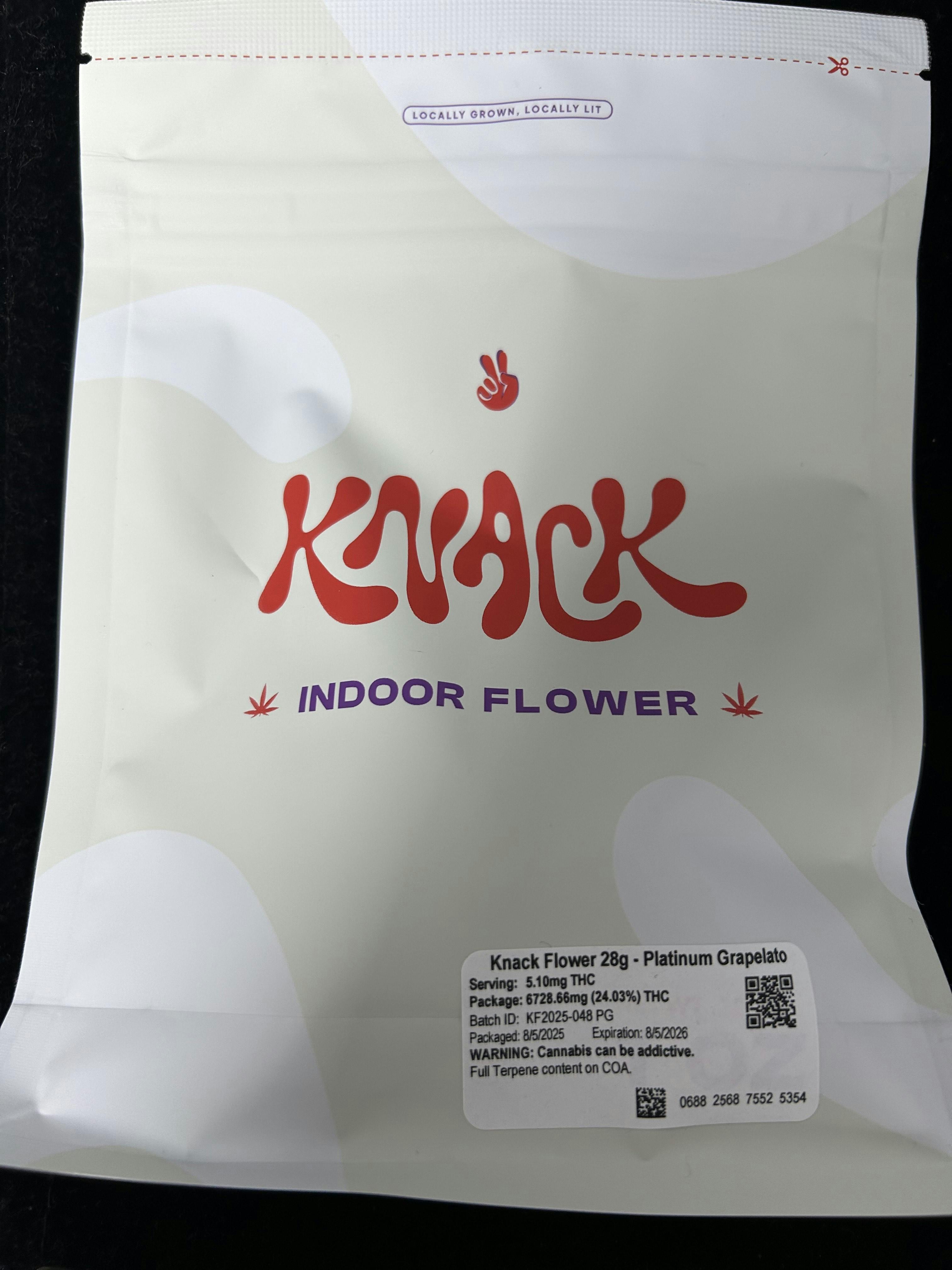 SMOKIN’ LANE KNAACK 150 Knack -Platinum Grapelato (Indoor) - 28g - 28g by Knack: Buy