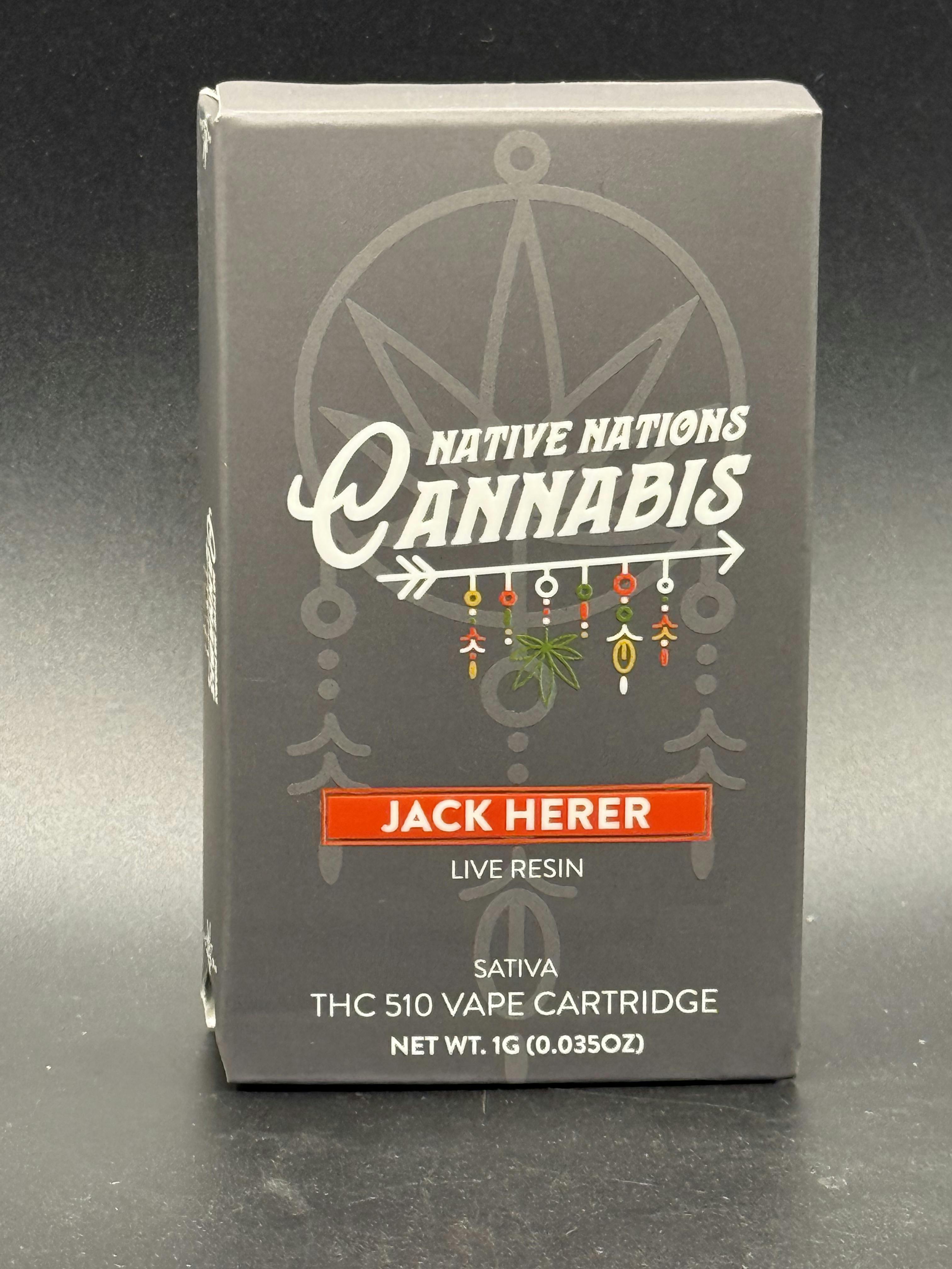 Native Nations Cannabis - Jack Herer - Live Resin Vape Cartridge