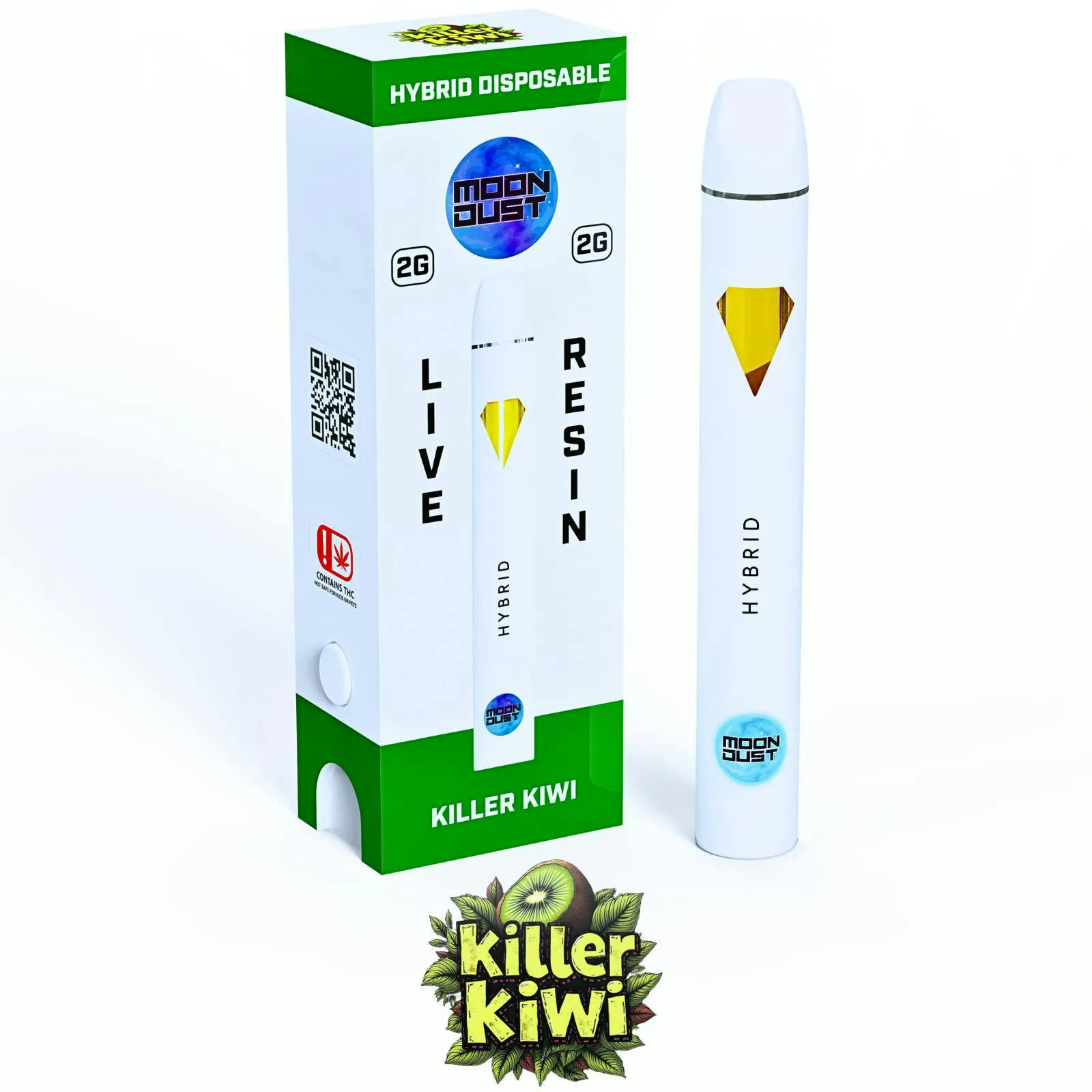 Moon Dust - Killer Kiwi - Live Resin Disposable Vape - 2g - 2g by Moon Dust | Buy Online Rockland County NY Moon Dust - Killer Kiwi - Live Resin Disposable Vape - 2g - 2g by Moon Dust | Buy Online Rockland County NY