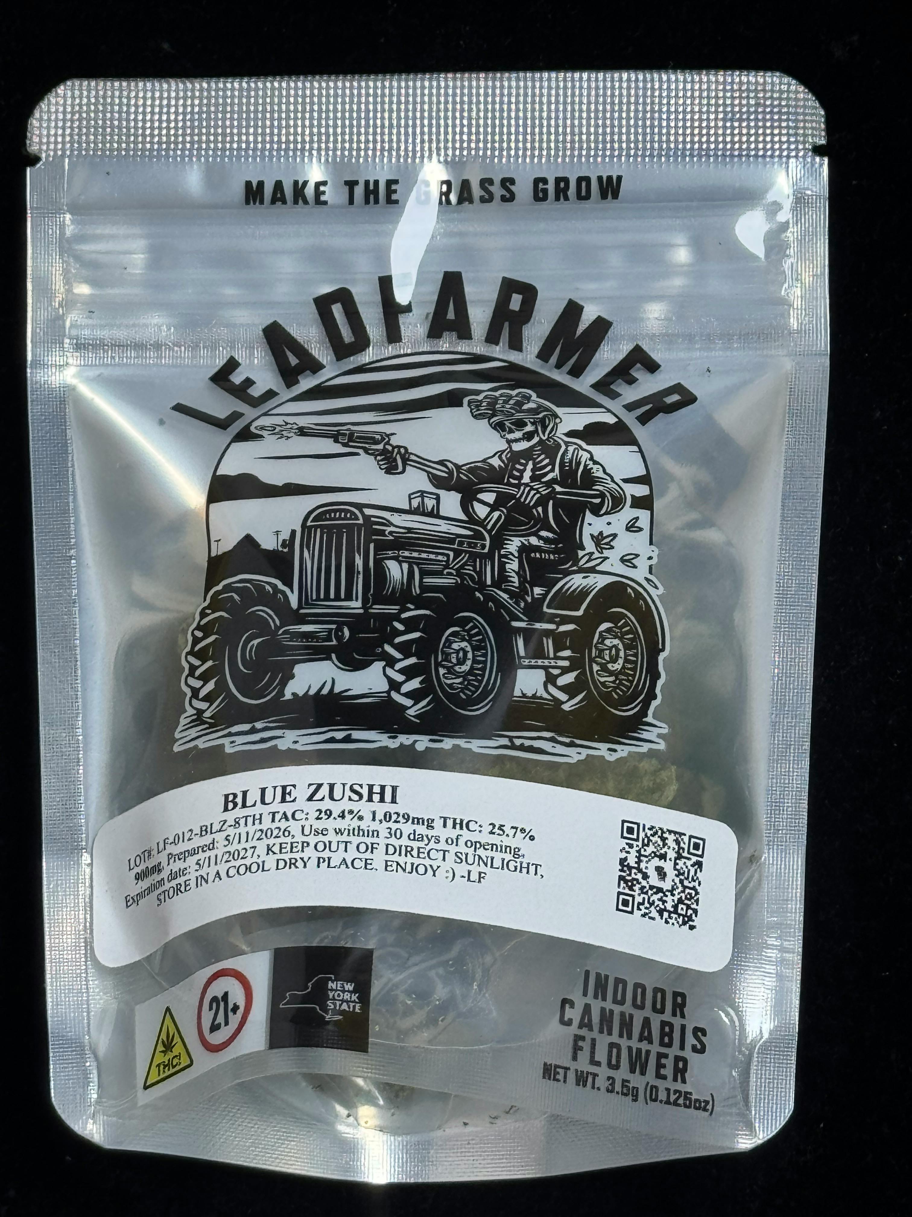 Blue Zushi Hybrid Flower 3.5g | Lead Farmer