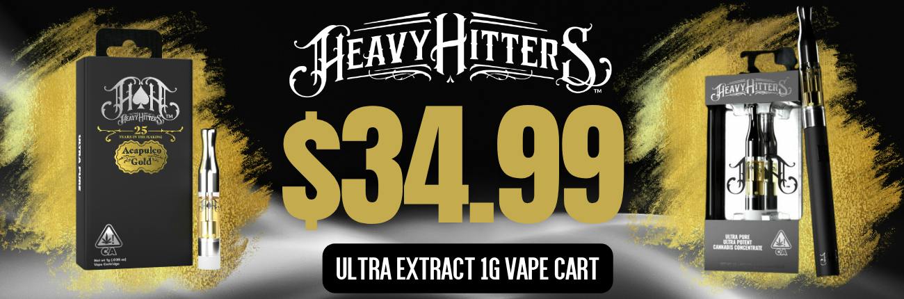 Heavy Hitters 1G Vape Cart Sale $34.99