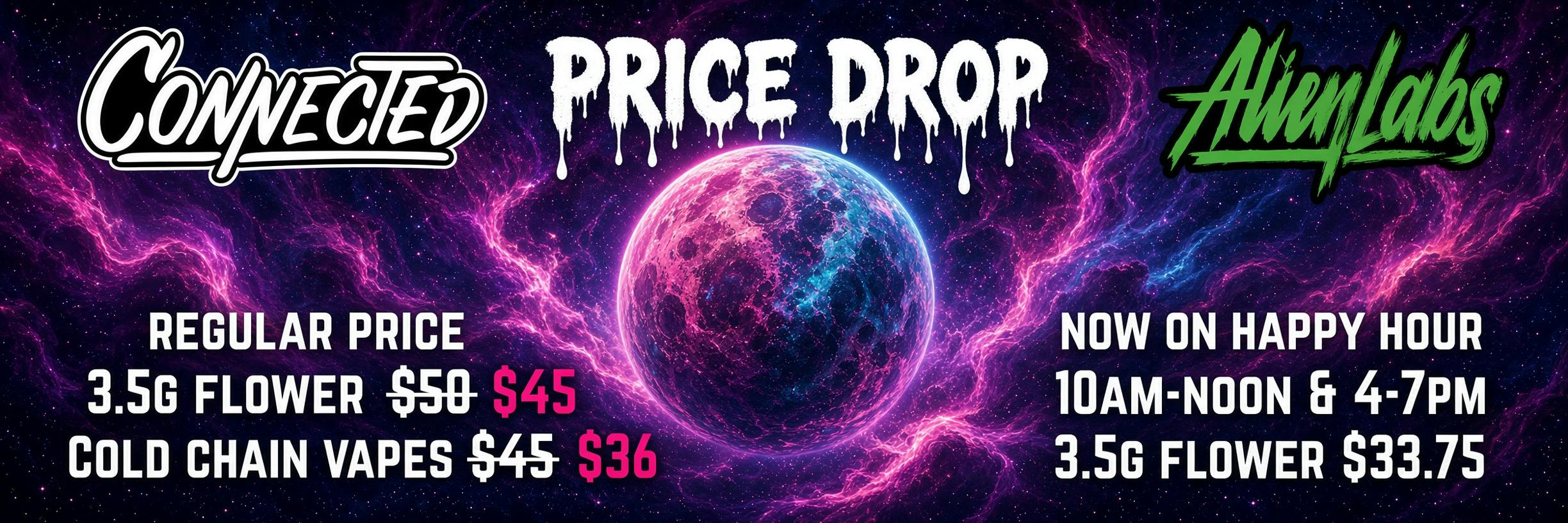 Connected & Alien Labs Price Drop Banner Woodlake