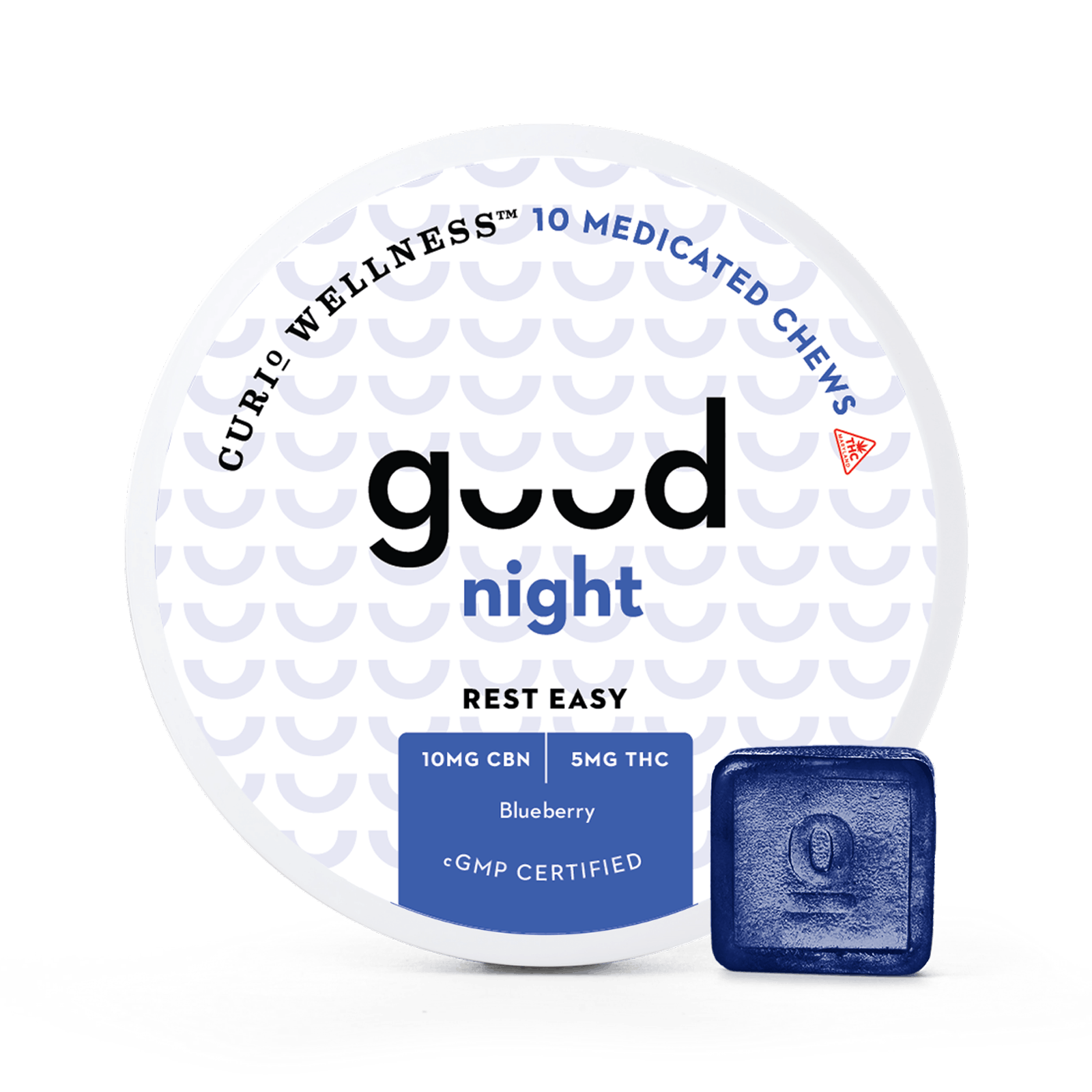 Good Night Bluebery 2:1 CBN:THC Chews - 10 Pack - 0.15g | Edibles