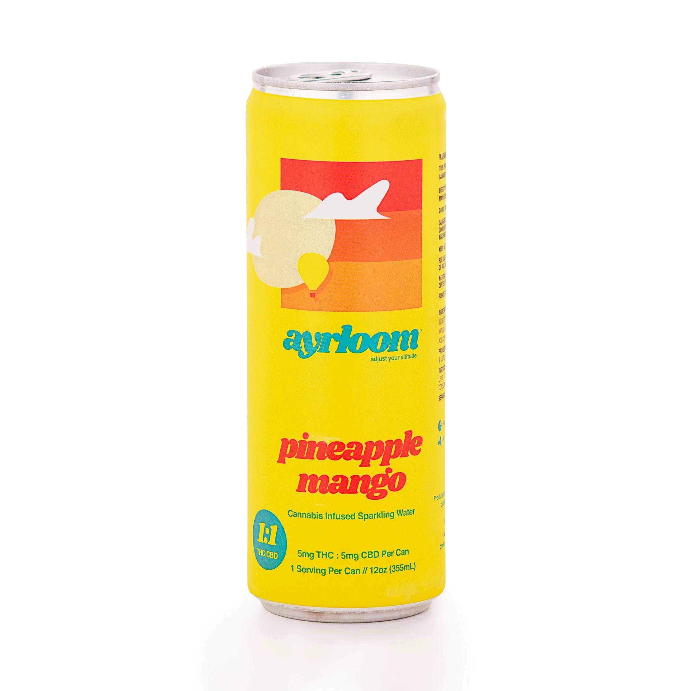 Ayrloom 5mg Pineapple Mango Seltzer 1:1 (THC:CBD) - 0.005g | Beverages |  Ayrloom | Freshly Baked NYC | 2375 Arthur Avenue The Bronx, NY 10458