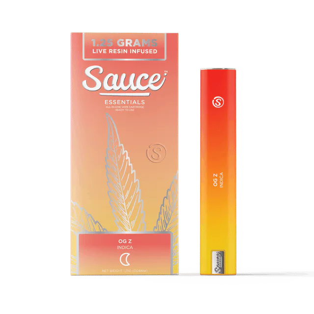 Sauce Essentials OG Z Live Resin Disposable 1.25g Sauce Essentials Indica Vaporizers in Studio City | WHTC LA Sauce Essentials OG Z Live Resin Disposable 1.25g Sauce Essentials Indica Vaporizers in Studio City | WHTC LA