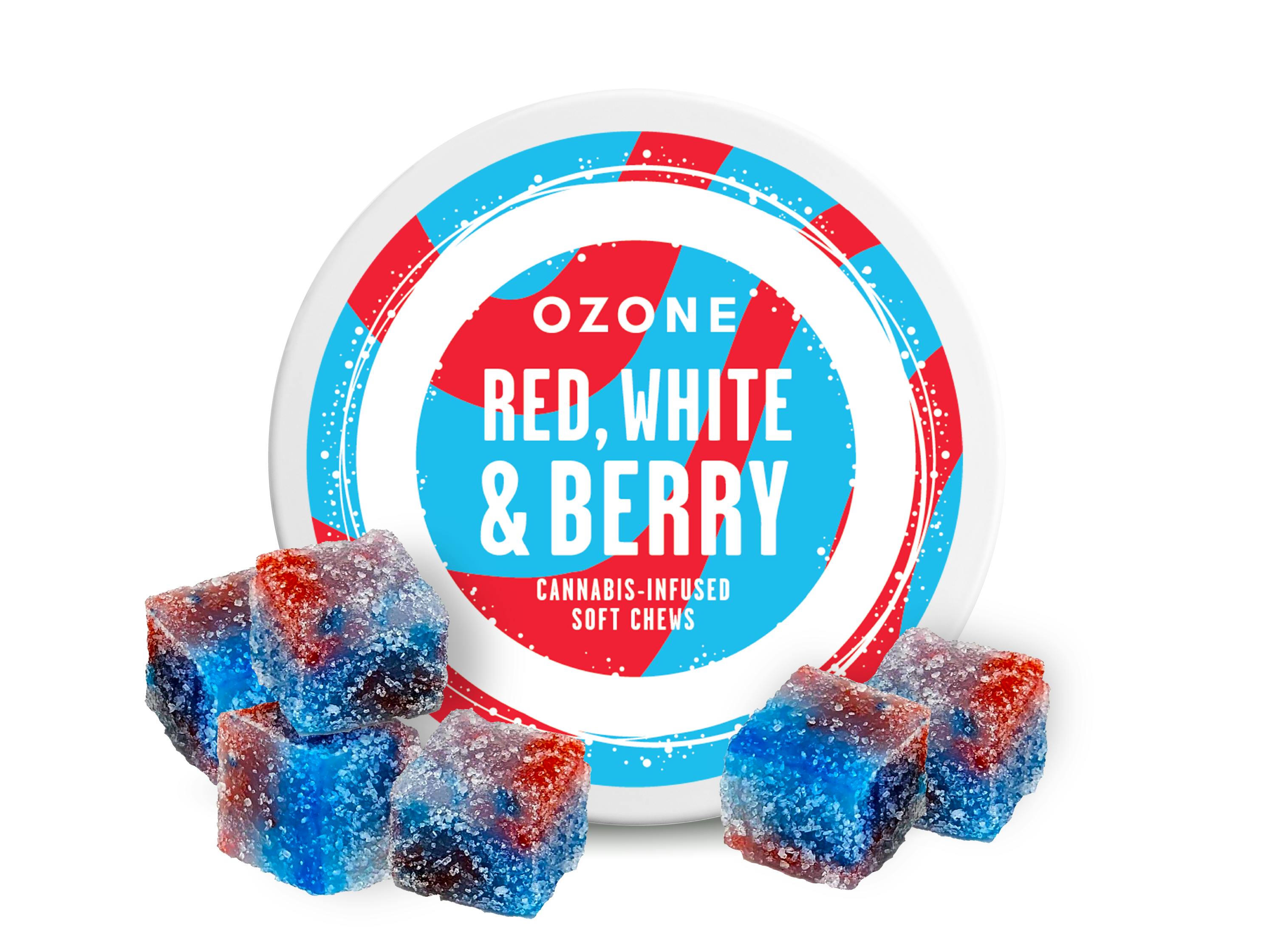 Shop Red, White & Berry Gummies - 10 Pack - 0.1g Edibles By Ozone ...