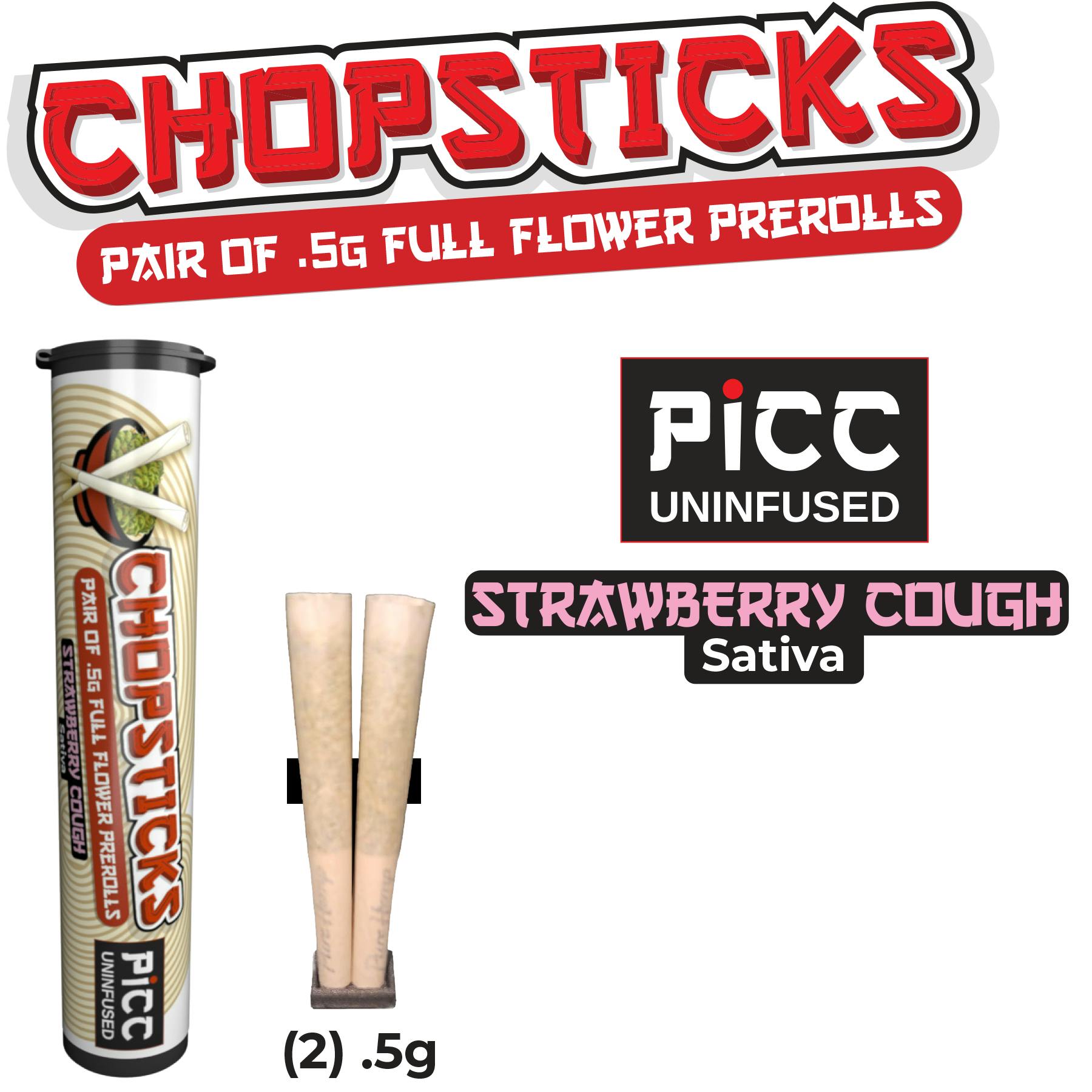 Picc - Chopsticks - Strawberry Cough - .5g Pre-roll (2pk) - 1g